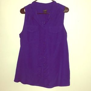 Royal blue J. Crew button down top